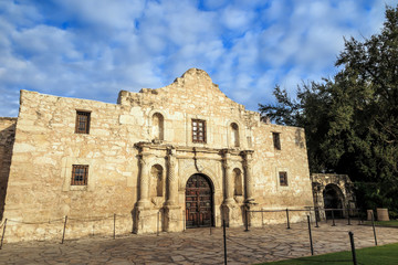 Historic Alamo at twilight