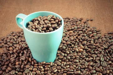 Coffee with filter effect retro vintage style