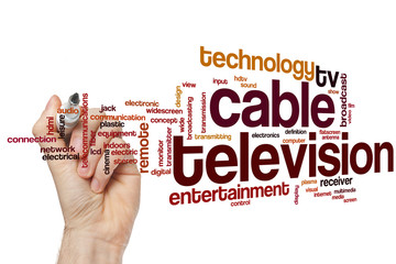 Cable television word cloud