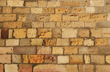Stone wall background of an old fortress