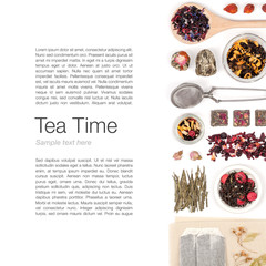 tea on white background