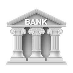 Fototapeta premium Stone building of bank