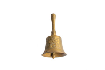 old gold metal bell