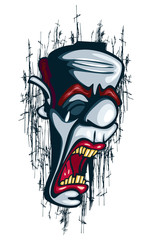 Crying Clown Tattoo Vector 