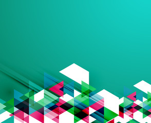 Triangle pattern composition, abstract background with copyspace