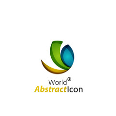 Abstract geometric business corporate emblem - globe, world