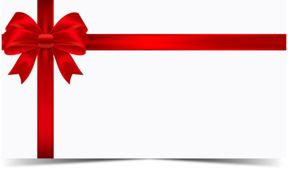 Gift card with red bow