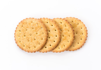 marie sesame biscuit on white background