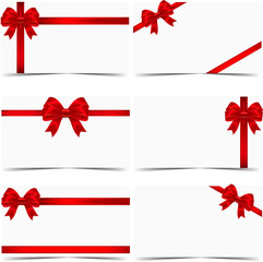  Gift cards with bows