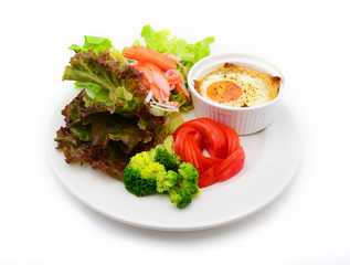 Mixed vegetables with egg and Imitation Crab Stick