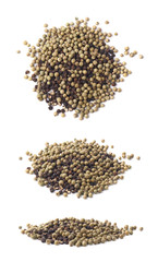 Pile of mixed peppercorn isolated