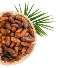 Top view of date fruits