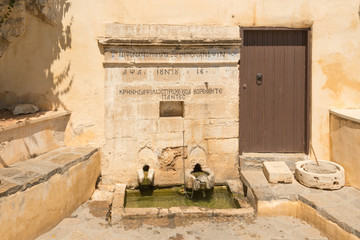 Holy spring of Preveli monastery, Crete, Greece