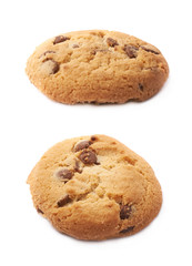 Round cookie with chocolate