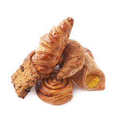 Pile of pastry isolated
