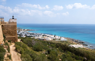 Fototapeta na wymiar Tunisia, Kelibia, view on the sea from the fortress of the XII century