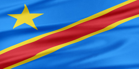 Democratic Republic of the Congo Flag.