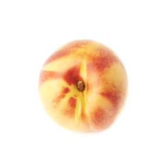 Single ripe nectarine isolated