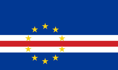 Fototapeta premium Cape Verde flag vector