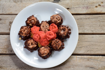 Heart chocolate ball