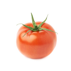 Ripe red tomato isolated