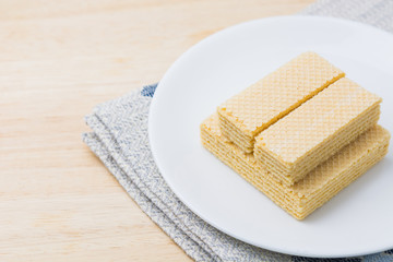 Wafer with milk
