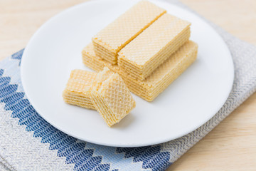 Wafer with milk