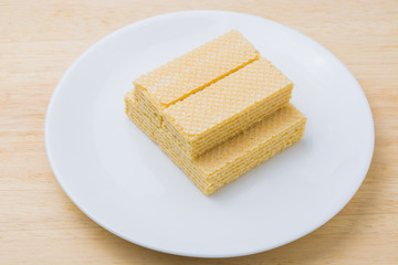 Wafer with milk
