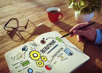 Businessman Planning Recruitment Qualification Working Concept