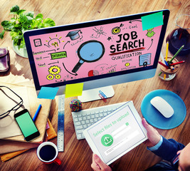 Job Search Qualification Resume Recruitment Hiring Application C