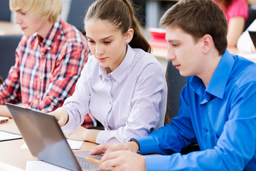 Fototapeta premium Students at lesson