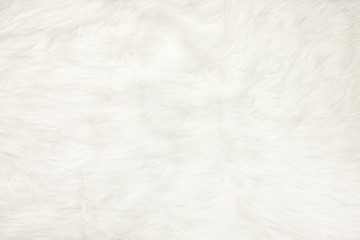 Fototapeta na wymiar Close up at white fur fabric texture background