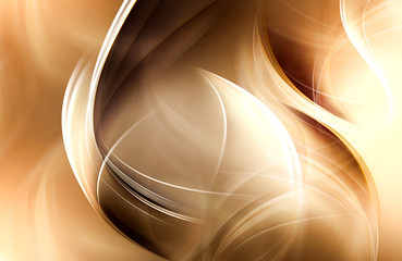 Elegant Gold Modern Abstract Waves Background - obrazy, fototapety, plakaty
