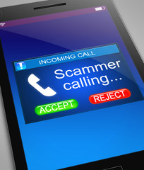 Scam caller concept.