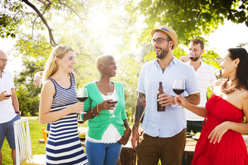 Friends Outdoors Party Celebration Hanging out Concept