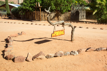 Parkplatz in Afrika