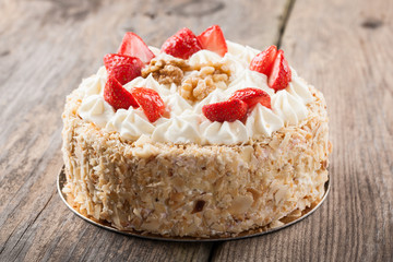 Cake with strawberry