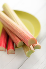 Fresh rhubarb