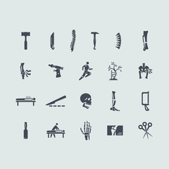Obraz premium Set of orthopedics icons