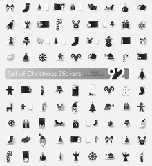 Fototapeta premium Set of Christmas stickers