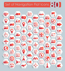 Set of navigation icons