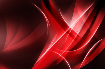 Red Modern Abstract Waves Background - obrazy, fototapety, plakaty