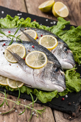 Raw fresh fish dorado