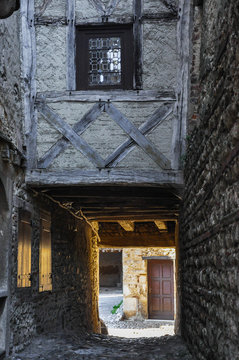 The medieval city of Perouges, France