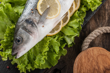 Raw fresh fish