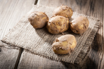 Raw potatoes