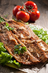 Smoked fish with vegetables