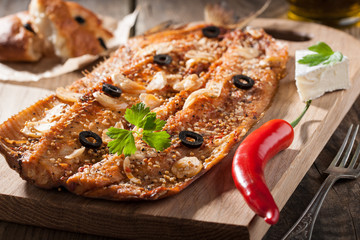 Smoked fish with vegetables