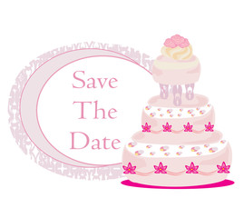 wedding cake card design