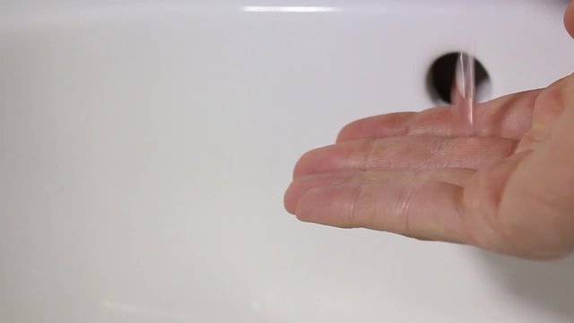 man uses soap close 